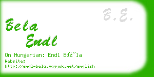 bela endl business card